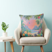 ビーチ及び熱帯果実デザイン枕 クッション (椅子)