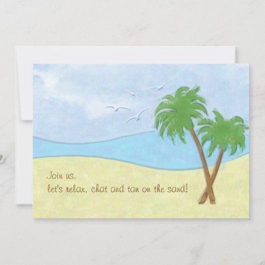 ビーチ収集招待状 招待状 (正面)