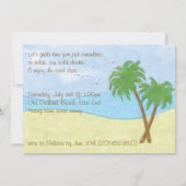 ビーチ収集招待状 招待状 (裏面)