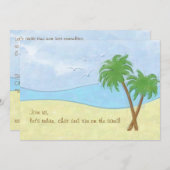 ビーチ収集招待状 招待状 (正面/裏面)