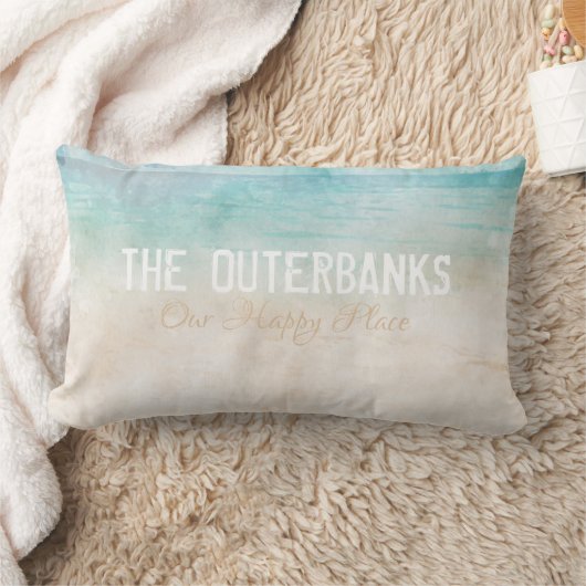 ビーチ名カスタム砂お土産お土産キープサケ ランバークッション (ブランケット)