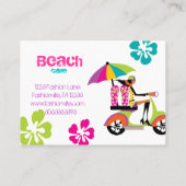ビーチ名刺スクーターガールビーチサンダル 名刺 (裏面)