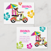 ビーチ名刺スクーターガールビーチサンダル 名刺 (正面/裏面)