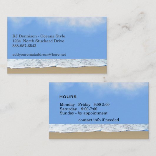 ビーチ名刺 名刺 (正面/裏面)