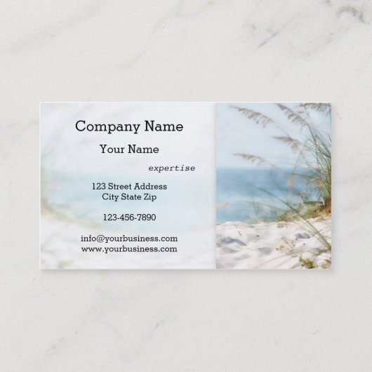 ビーチ名刺 名刺 (裏面)