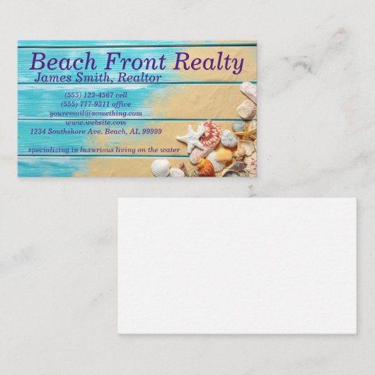 ビーチ名刺 名刺 (正面/裏面)