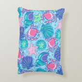 ビーチ名門私立校風のシェルカニ アクセントクッション (裏面(縦))