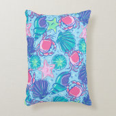 ビーチ名門私立校風のシェルカニ アクセントクッション (正面(垂直))