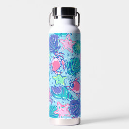 ビーチ名門私立校風のシェルカニ ウォーターボトル