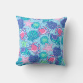 ビーチ名門私立校風のシェルカニ クッション (正面)