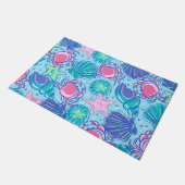 ビーチ名門私立校風のシェルカニ ドアマット (アングル)