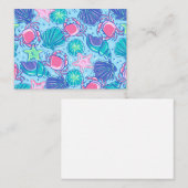 ビーチ名門私立校風のシェルカニ ノートカード (正面/裏面)