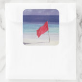 ビーチ国旗警告- Storm's 1985 スクエアシール (バッグ)