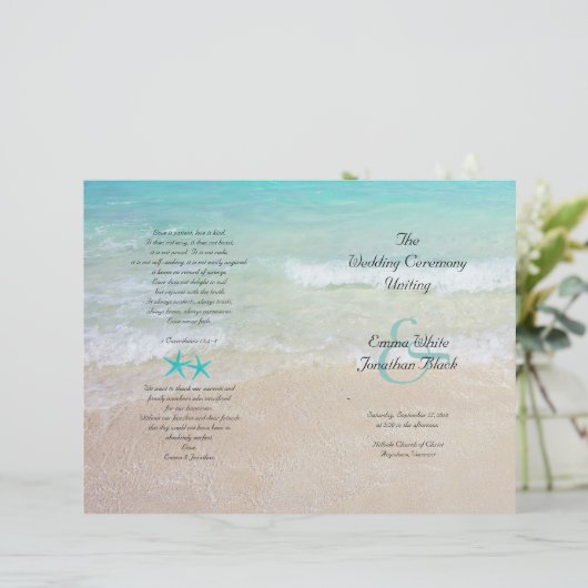 ビーチ場面カトリック式折畳みプログラム (スタンド正面)