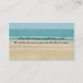 ビーチ場面最小主義の名刺 名刺 (裏面)