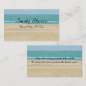 ビーチ場面最小主義の名刺 名刺 (正面/裏面)