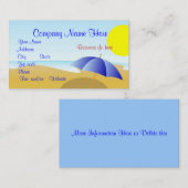 ビーチ場面 名刺 (正面/裏面)