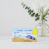 ビーチ場面 名刺 (スタンド正面)