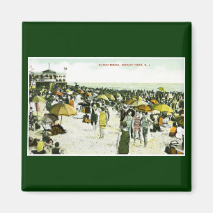 ビーチ場面、Asbury公園、ニュージャージー マグネット