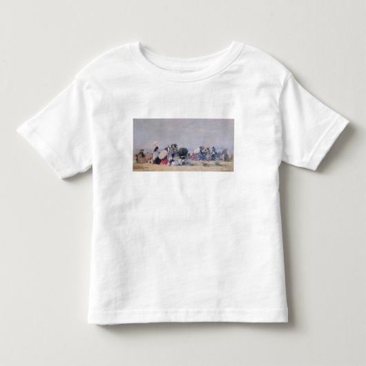 ビーチ場面、Trouville 1873年 トドラーTシャツ (正面)
