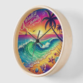 ビーチ壁時計 壁時計 (傾斜)