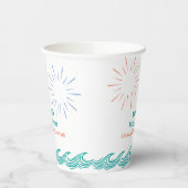 ビーチ夏ここ来の息子の赤ちゃんシャワー 紙コップ (左)