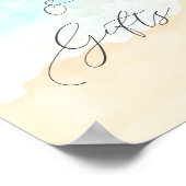 ビーチ夏のブライダルシャワーカードとギフト ポスター (角)