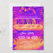 ビーチ夏の熱帯ブライダルシャワー招待 シーズンカード (正面)