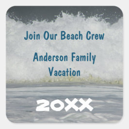ビーチ夏休み海懇親会トリップエンベロープ スクエアシール