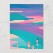 ビーチ夏 ポストカード (正面)