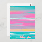 ビーチ夏 ポストカード (正面/裏面)