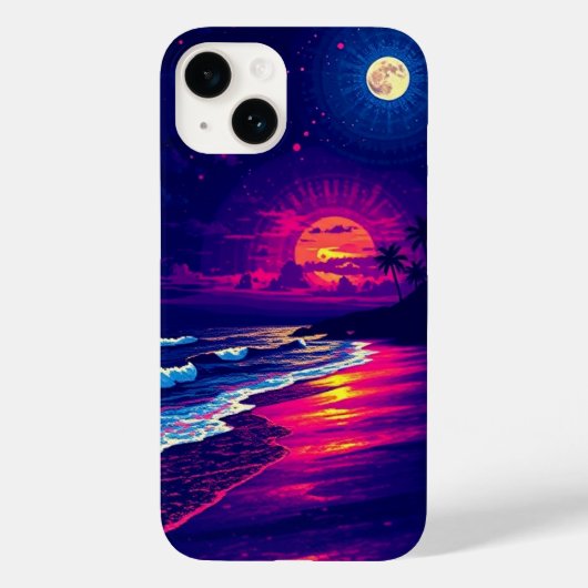 ビーチ夕べとサンセットレイズモバイル Case-Mate iPhoneケース (裏面)