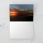 ビーチ夕日 カード (内部)