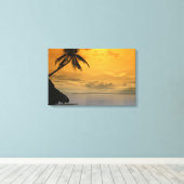 ビーチ夕日 キャンバスプリント (インサイチュ (ウッドフロア))