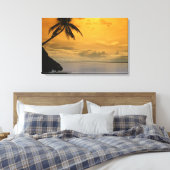 ビーチ夕日 キャンバスプリント (インサイチュ (寝室))