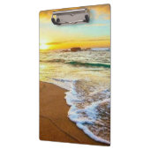 ビーチ夕日 クリップボード (左)