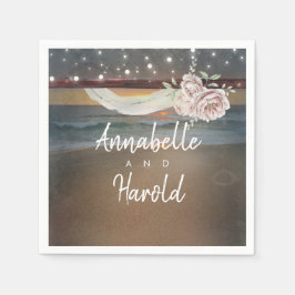 ビーチ夕日 スタンダードカクテルナプキン