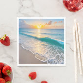 ビーチ夕日 スタンダードランチョンナプキン (インサイチュ)