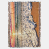 ビーチ夕日 スローブランケット (正面縦)