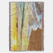 ビーチ夕日 スローブランケット (正面縦)