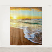 ビーチ夕日 タペストリー (正面)