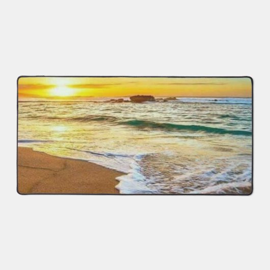 ビーチ夕日 デスクマット (正面)