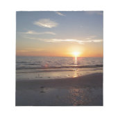 ビーチ夕日 ノートパッド (正面)