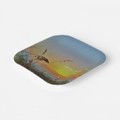 ビーチ夕日 ペーパープレート (傾斜あり)