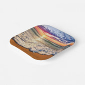 ビーチ夕日 ペーパープレート (傾斜あり)