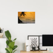 ビーチ夕日 ポスター (ホームオフィス)