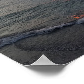 ビーチ夕日 ポスター (角)