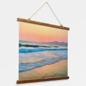 ビーチ夕日 吊り下げ型タペストリー (傾斜あり)