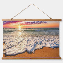 ビーチ夕日 吊り下げ型タペストリー