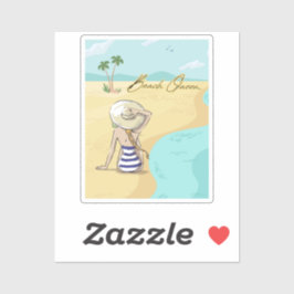 ビーチ女 シール